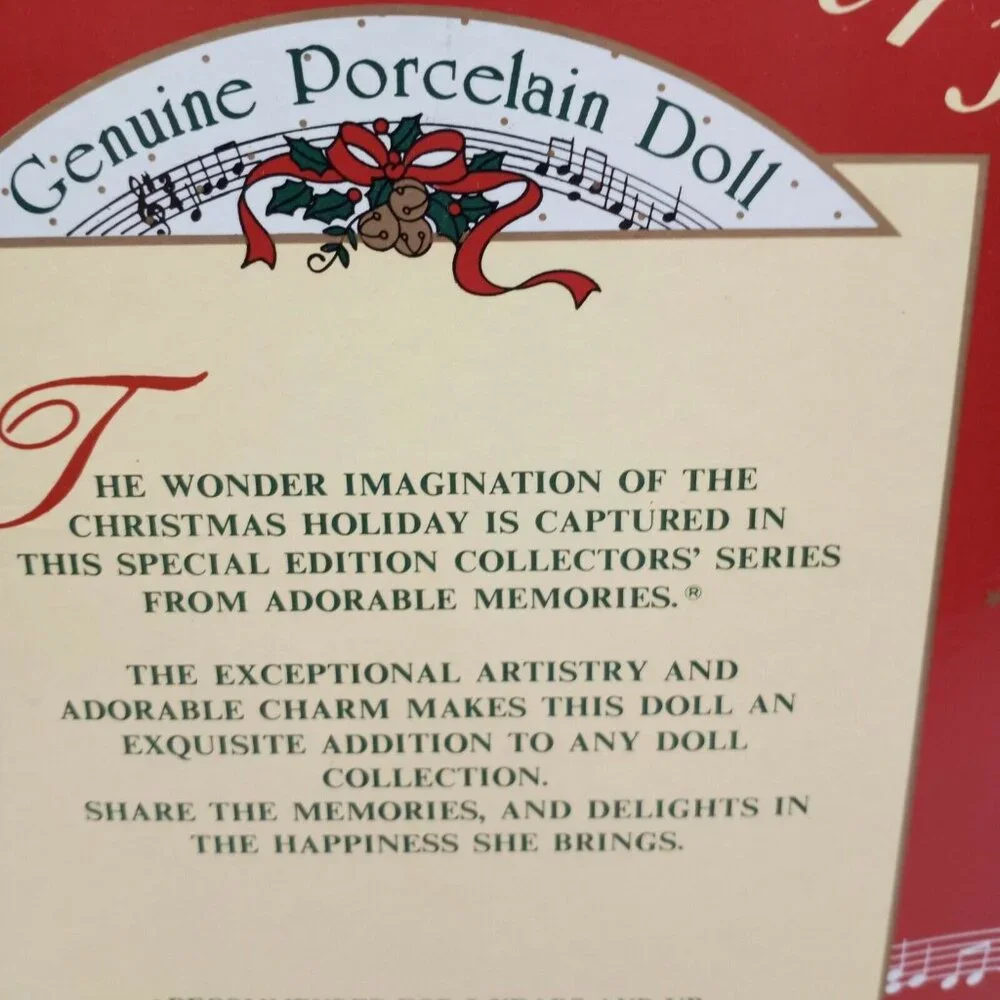 Holiday Musical Animated Porcelain Doll Special Edition Genuine Collectible New